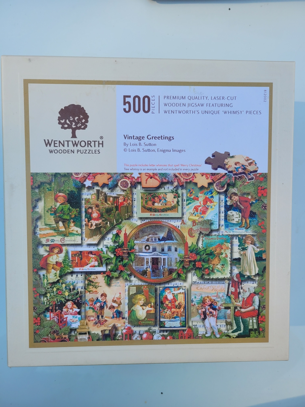 Vintage Greetings 500-Piece Wooden Jigsaw Puzzle - Multicolor